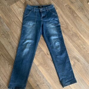 d. jeans Women's Straight Leg Dark Blue Jeans